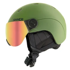 Clearance Sinner TITAN VISOR skihelm moss green red