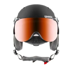 Clearance Sinner TYPHOON VISOR skihelm matte black red