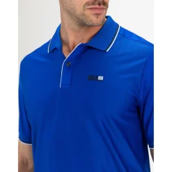 Clearance Sjeng Sports  Cense tennispolo heren blue neon