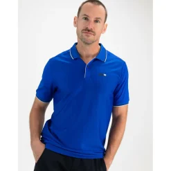 Clearance Sjeng Sports  Cense tennispolo heren blue neon