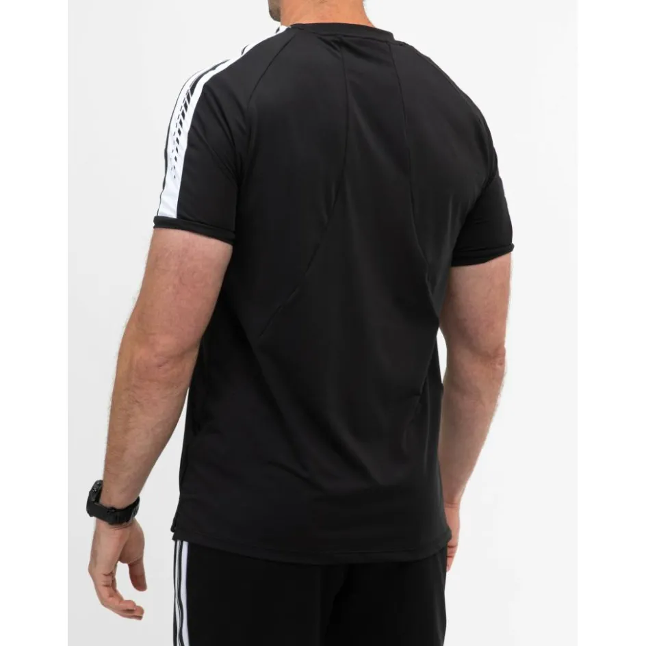 Hot Sjeng Sports Sinclair tennisshirt heren black melange