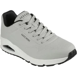 New Skechers Uno - Stand On Air schoenen heren light grey black