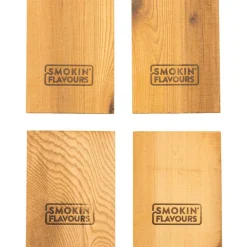 Sale Smokin' Flavours  Cederhouten rookplank 4 stuks