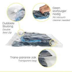 Space Buddy  Vacuüm opbergzakken reisset 4-delig