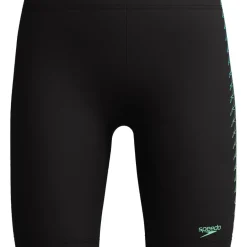New Speedo Plastisol Placement Jammer zwemboxer junior black green
