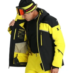 Spyder Leader winterjas heren acid yellow
