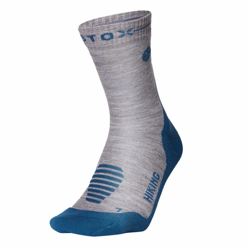 Online STOX Energy Socks Merino Hiking wandel compressiesokken dames silver grey teal