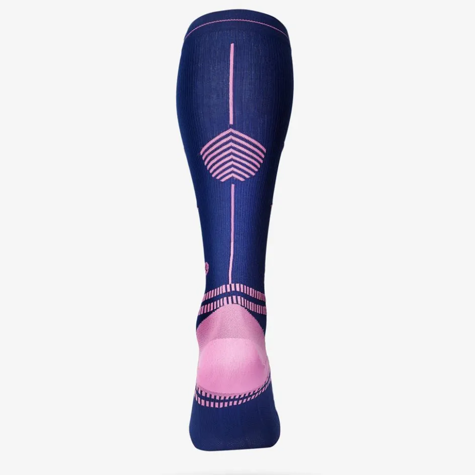Clearance STOX Energy Socks Sports hardloop compressiesokken dames dark blue pink