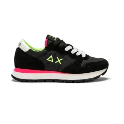 Sale SUN68 Ally Solid Nylon schoenen dames black yellow fluo