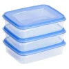 Discount Sunware Club Cuisine vershouddoos 700 ml transparant blauw 3-pack