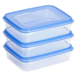 Discount Sunware Club Cuisine vershouddoos 700 ml transparant blauw 3-pack