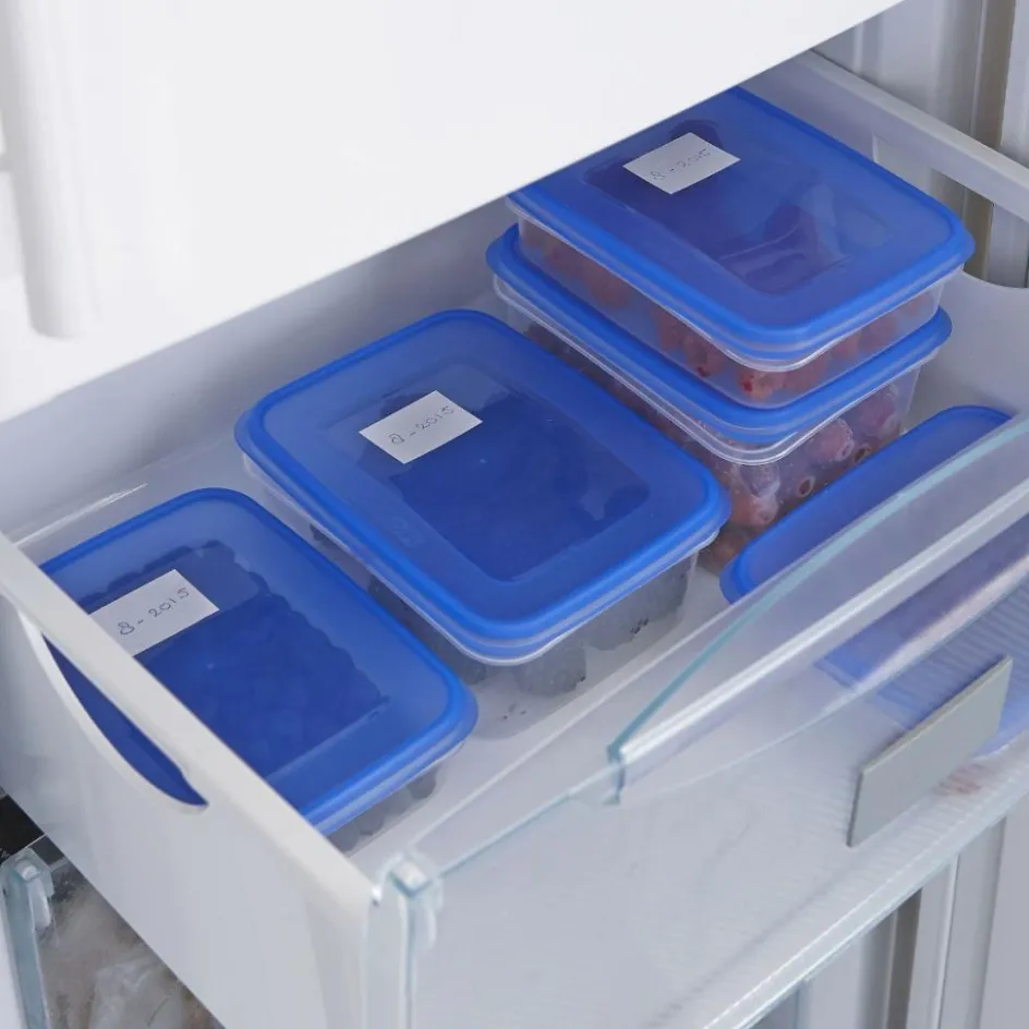 Discount Sunware Club Cuisine vershouddoos 700 ml transparant blauw 3-pack