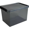 Sunware Comfort Line opbergbox 22 liter transparant grijs  zwart