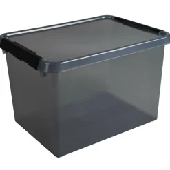 Sunware Comfort Line opbergbox 22 liter transparant grijs zwart