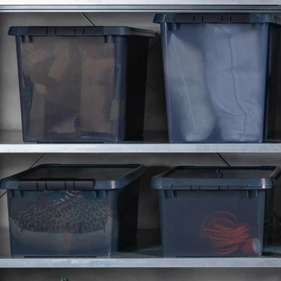 Sunware Comfort Line opbergbox 22 liter transparant grijs zwart