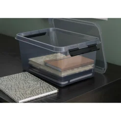 Online Sunware Comfort Line opbergbox 6 liter transparant grijs zwart