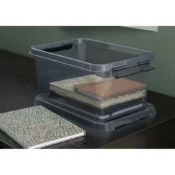 Online Sunware Comfort Line opbergbox 6 liter transparant grijs zwart