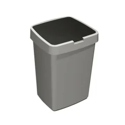 Sale Sunware Delta prullenbak met klep 25 liter metaal zwart