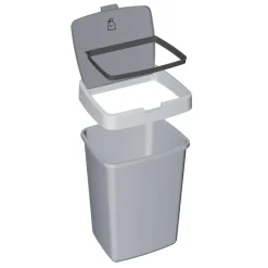 Sale Sunware Delta prullenbak met klep 25 liter metaal zwart