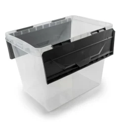 Sunware Onyx opbergbox 25 liter transparant antraciet