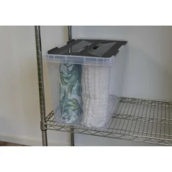 Sunware Onyx opbergbox 40 liter transparant antraciet