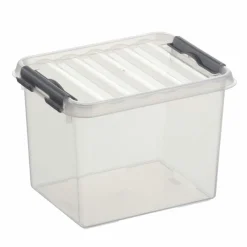 Sunware Q-Line opbergbox 3 liter transparant metaal