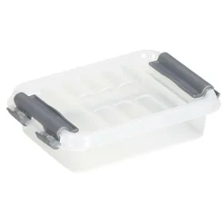 Clearance Sunware Q-Line opbergbox 0,2 liter transparant metallic