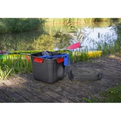 Sunware Q-line opbergbox 110 liter antraciet rood