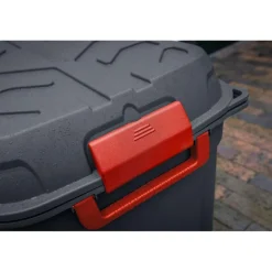 Clearance Sunware Q-line opbergbox 160 liter antraciet rood