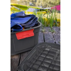 Hot Sunware Q-line opbergbox 90 liter antraciet rood