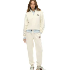 Superdry Athletic Essential Boyfriend joggingbroek dames desert bone off white