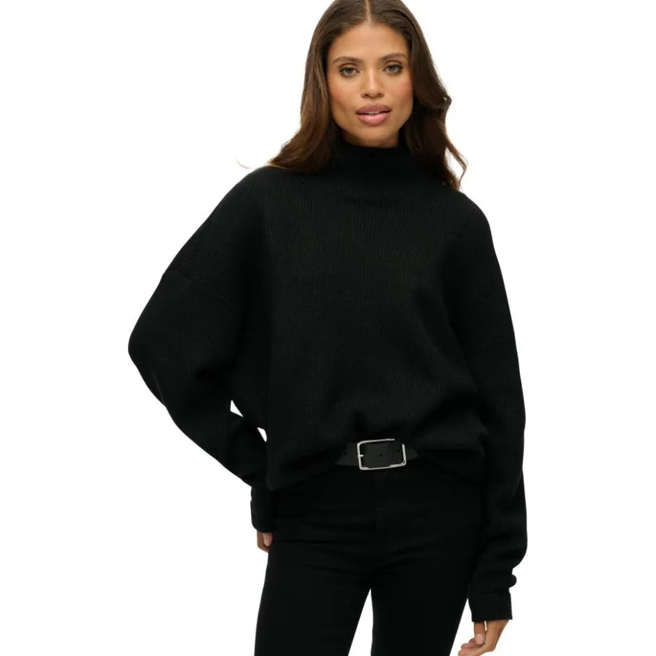 Discount Superdry Slouchy sweater dames black twist