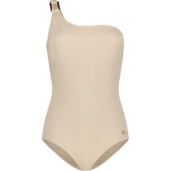 Ten Cate Beach  One Shoulder badpak dames off white relief
