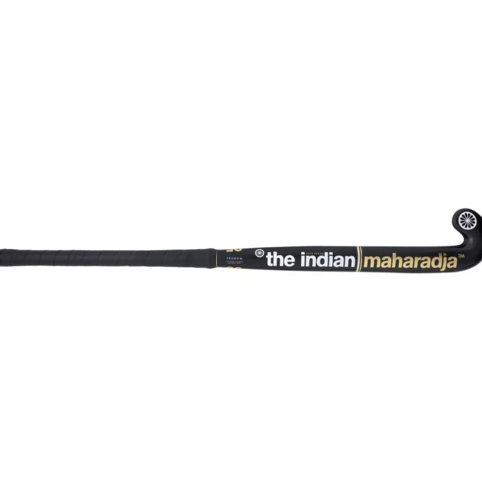 The Indian Maharadja Gold 95 Pro Bow hockeystick black gold
