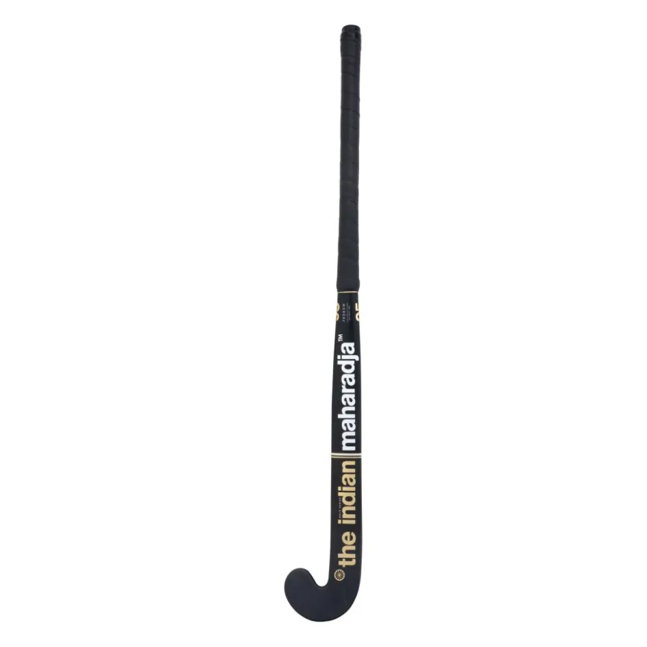 The Indian Maharadja Gold 95 Pro Bow hockeystick black gold