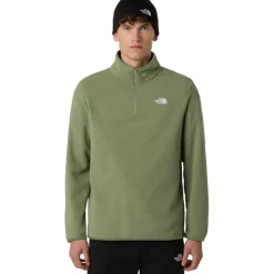 The North Face  Glacier Fleece 1/4 zip trui heren bark mist