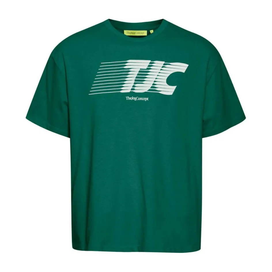 TheJoggConcept Silas Logo shirt heren evergreen