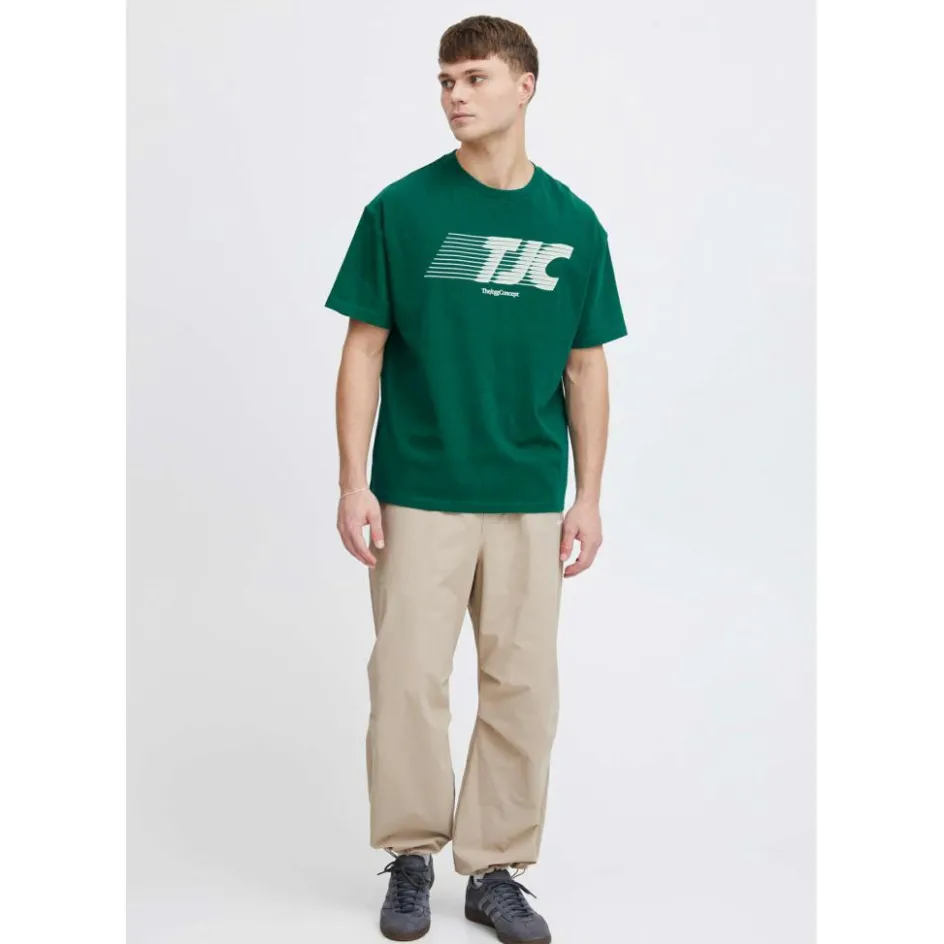 TheJoggConcept Silas Logo shirt heren evergreen