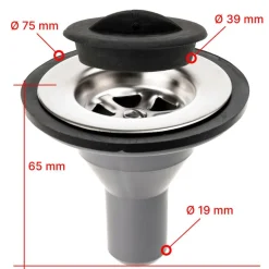 Online Thetford Afvoerplug recht 19 mm