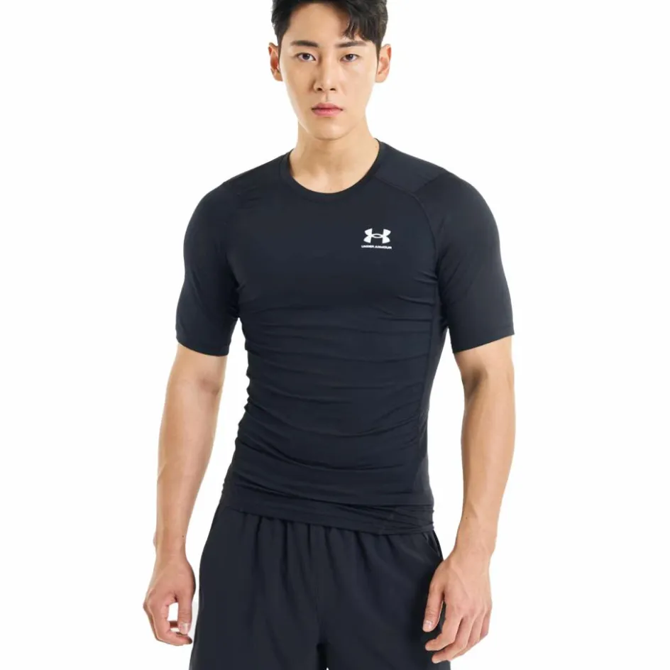 Under Armour HeatGear SS shirt heren black white