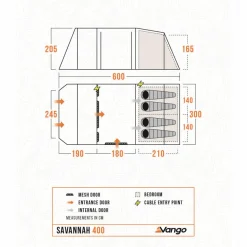 Vango Savannah 400 Package tunneltent blue
