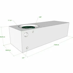 Clearance Vecam Watertank 40 liter 77 x 26 x 20 cm wit