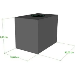 Discount Vecam Watertank 32 liter 40 x 26 x 31 cm zwart
