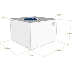Vecam Watertank 50 liter 42 x 42 x 28 cm wit