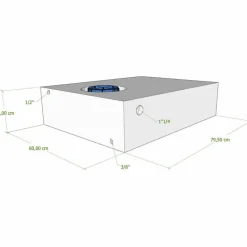 Vecam Watertank 95 liter 80 x 60 x 20 cm wit