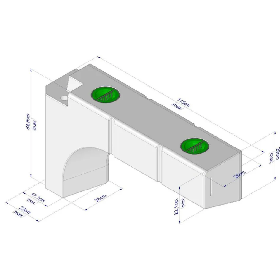 Sale Vecam Watertank Ducato 90 liter 115 x 64,5 x 26 cm wit