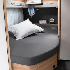 Walra Travel Jersey hoeslaken Frans bed rechts antraciet