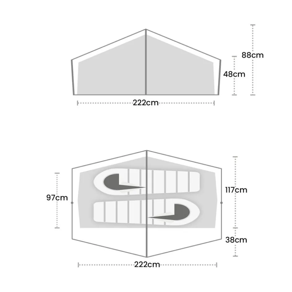 Clearance Wild Country Halny Elite 2 lichtgewicht tunneltent blue