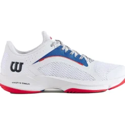Wilson Hurakn 2.0 padelschoenen dames white deja vu blue red