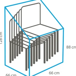 Discount Winza Outdoor Covers  Premium beschermhoes stapelstoelen 66 x 66 x 128